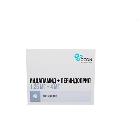 Индапамид+Периндоприл тб 1.25 мг+4 мг №90