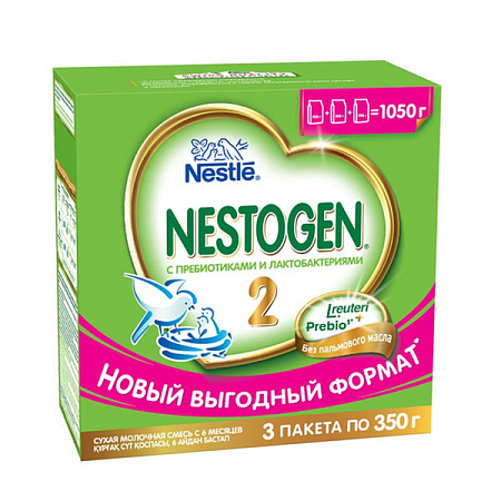 Смесь молочная Нестле (Nestle) Нестожен (Nestogen) 2 с пребиотиками и лактобактериями 350 г №3