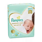 Подгузники Памперс (Pampers) Премиум Care размер 1 (2-5 кг) №72