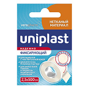 Лейкопластырь Унипласт (Uniplast) фиксирующий нетканый 2.5см x 5м (500см)