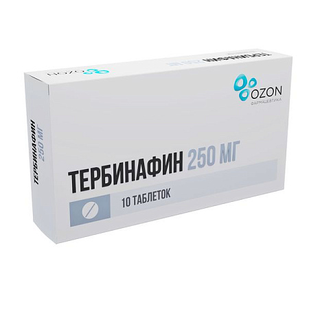 Тербинафин тб 250 мг №10