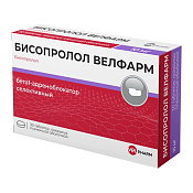 Бисопролол Велфарм тб п/о 5 мг №30