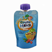 Пюре ФрутоНяня витаминный салатик яблоко/шиповник/клюква 90 г