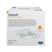 Повязка (пластырь) Цетувит (Zetuvit) Плюс Силикон Бордер 17.5х17.5см №10 Повязка (пластырь) Цетувит (Zetuvit) Плюс Силикон Бордер 17.5х17.5см №10