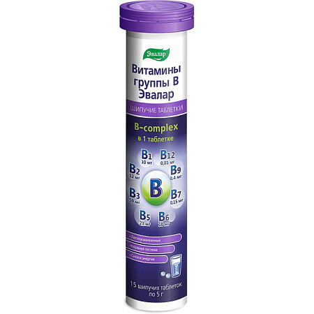 Витамины группы В Эвалар тб шип 5 г №15