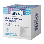 Лейкопластырь АРМА фиксирующий тканевый белый 4см x 5м (500см)