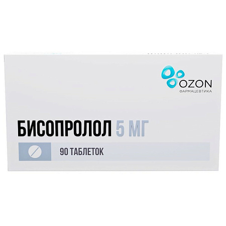 Бисопролол тб п/о 5 мг №90