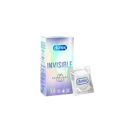 Презервативы Дюрекс (Durex) Invisible Extra Lube №12