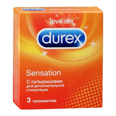 Презервативы Дюрекс (Durex) Sensation с пупырышками №3