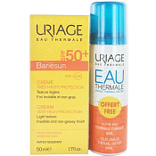 Набор Урьяж (Uriage) Барьесан крем SPF 50+ увлажняющий 50 мл + Вода термальная 50 мл