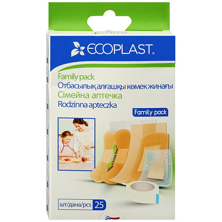 Лейкопластырь Экопласт (Ecoplast) Фемили (Family) pack набор №25