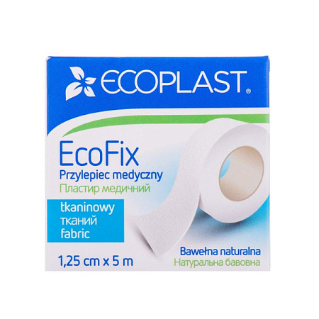 Лейкопластырь Экопласт (Ecoplast) Экофикс (EcoFix) фиксирующий ткань 1.25см х 5м (500см)