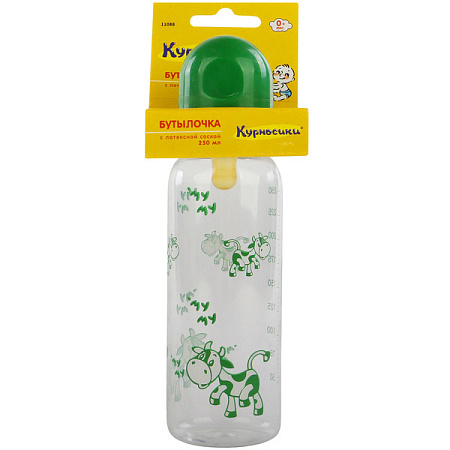 Бутылочка Курносики латекс соска д/дет с 0 мес 250 мл
