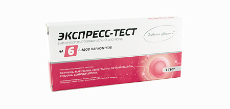 Экспресс-тест Будьте Уверены на 6 видов Наркотиков