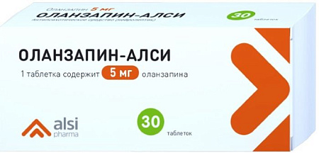 Оланзапин-Алси тб п/о 5 мг №30