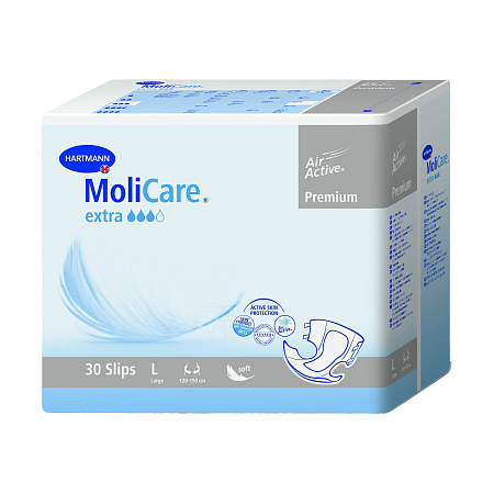 Подгузники Моликар (MoliCare) Премиум (Premium) Экстра Софт (Extra Soft) размер L (120-150 см) №30