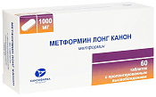 Метформин Лонг Канон тб п/о 1000 мг №60