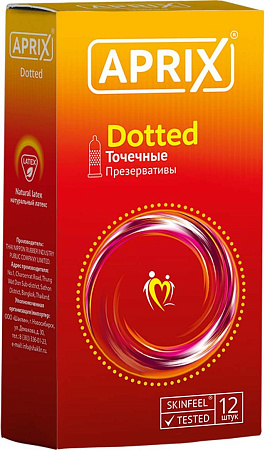 Презервативы Априкс (Aprix) Dotted точечные №12