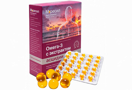 Омега-3 с экстрактом асцидии Моресил капсулы №90 Омега-3 с экстрактом асцидии Моресил капсулы №90
