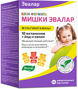 Бэби Формула Мишки Мультивитамины Эвалар паст жев №60