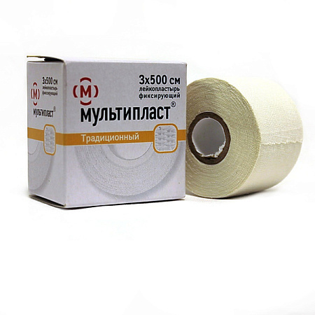 Лейкопластырь Мультипласт 3см х 5м (500см) ткань