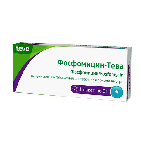 Фосфомицин-Тева гранулы д/приг р-ра д/приема внутрь пак 3 г №1