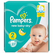 Подгузники Памперс (Pampers) Нью бэйби драй (New Baby-dry) размер 2 (4-8 кг) №27