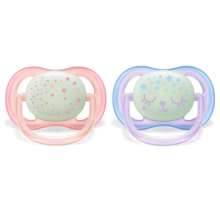 Соска-пустышка Авент (Avent) Ultra Air Night д/девочек с 0 до 6 месяцев ночная №2