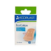 Лейкопластырь Экопласт (Ecoplast) Экокоттон (EcoCotton) 3.8см х 7.2см набор №10