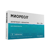 Миореол тб п/о 10 мг+15 мг №7