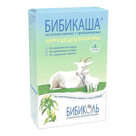 Каша Бибикаша на козьем молоке кукурузная д/дет с 5 мес 200 г Каша Бибикаша на козьем молоке кукурузная д/дет с 5 мес 200 г
