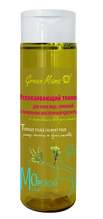 Тоник Грин Мама (Green Mama) для кожи лица склонной к появлению неэстетичной красноты 200 мл