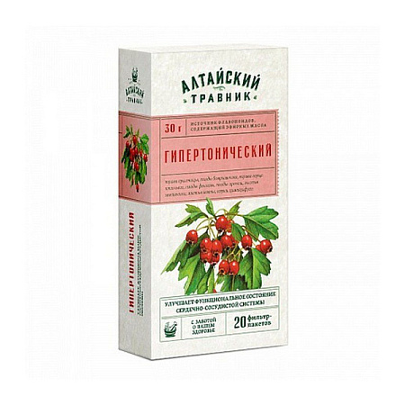 Фиточай Алтайский травник Гипертонический ф/п 1.5 г №20