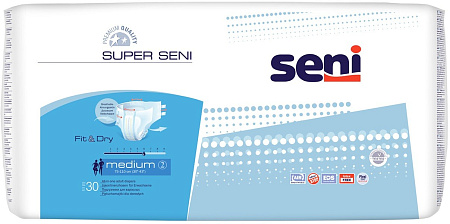 Подгузники Сени (Seni) Супер для взрослых размер М (75-110см) №30
