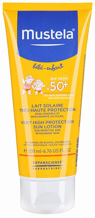 Молочко Мустела (Mustela) Бебе солнцезащитное SPF 50+ 200 мл
