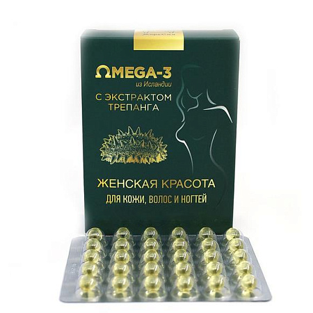 Омега-3 с экстрактом трепанга Моресил Женская красота капсулы №90