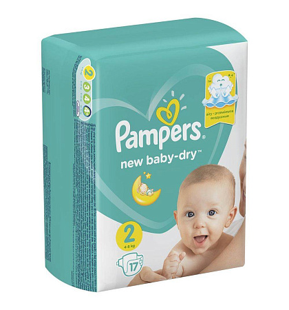 Подгузники Памперс (Pampers) Нью бэйби драй (New Baby-dry) размер 2 (4-8 кг) №17