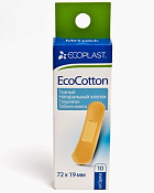 Лейкопластырь Экопласт (Ecoplast) Экокоттон (EcoCotton) 1.9см х 7.2см набор ткан №10