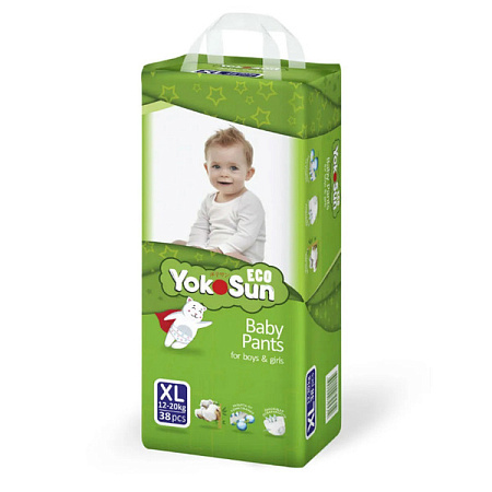 Подгузники-трусики ЁкоСан (Йокосан) (YokoSun) Еco размер XL (12-20 кг) №38