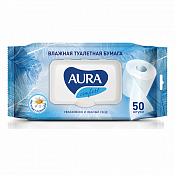 Бумага туалетная влажная Аура (Aura) Ультра Комфорт клапан №50