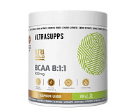 Ультрасаппс (Ultrasupps) Ультра голд БЦАА 8:1:1 порошок 300 г Малина