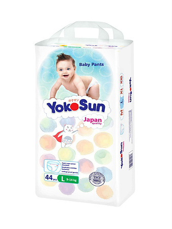 Подгузники-трусики ЁкоСан (Йокосан) (YokoSun) детские размер L (9-14 кг) №44