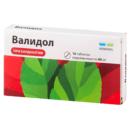 Валидол Реневал (Renewal) тб подъязычные 60 мг №16