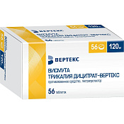 Висмута трикалия дицитрат (Де-нол) Вертекс тб п/о 120 мг №56