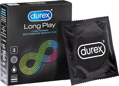 Презервативы Дюрекс (Durex) Long Play c анестетиком №3