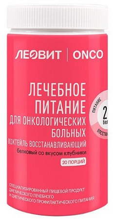 Коктейль Леовит Онко (ONCO) Клубника белковый восстанавливающий для онкологических больных 400 г