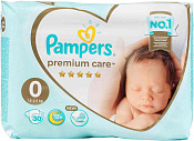 Подгузники Памперс (Pampers) Премиум Care размер 0 (1.5-2.5 кг) №22