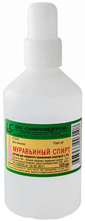 Муравьиный спирт р-р д/нар прим 1.4% 100 мл