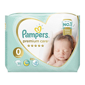 Подгузники Памперс (Pampers) Премиум Care размер 0 (1.5-2.5 кг) №30