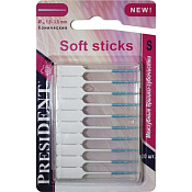Ёршики (Ершики) - зубочистки межзубные Президент (PresiDENT) Soft Sticks S №20